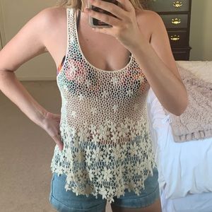 Floral Crochet Tank Top